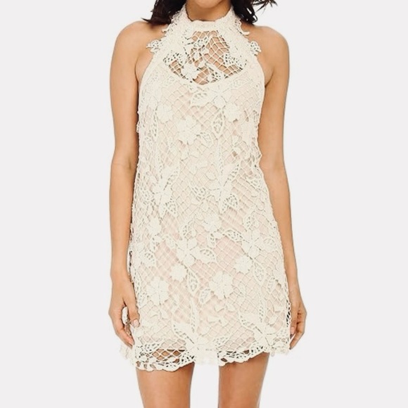 Free People Snowdrop Lace Overlay Trapeze Dress - Picture 1 of 10